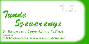 tunde szeverenyi business card